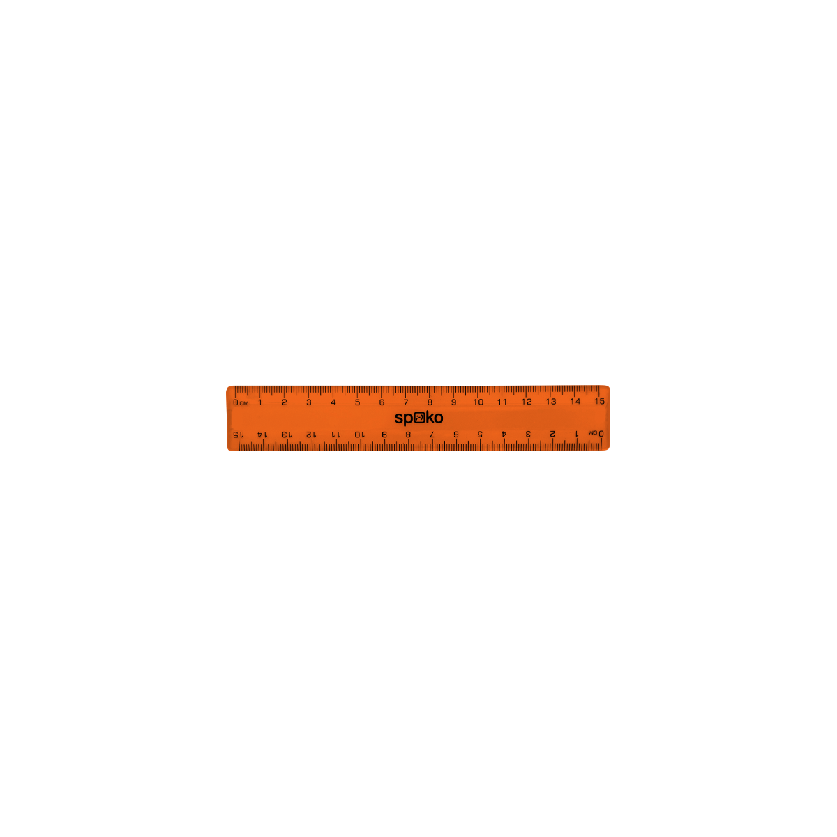 Spoko Flachlineal, 15 cm, Farbmix