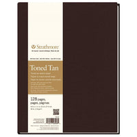 Strathmore Artbook mit getöntem Tan-Papier und Hardcover-Einband in dunklem Schokoladenbraun.