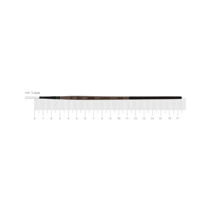 Synthetischer Flachpinsel ROSA MOON 1203F für Acryl- und Gouachemalerei | ARTMIE
