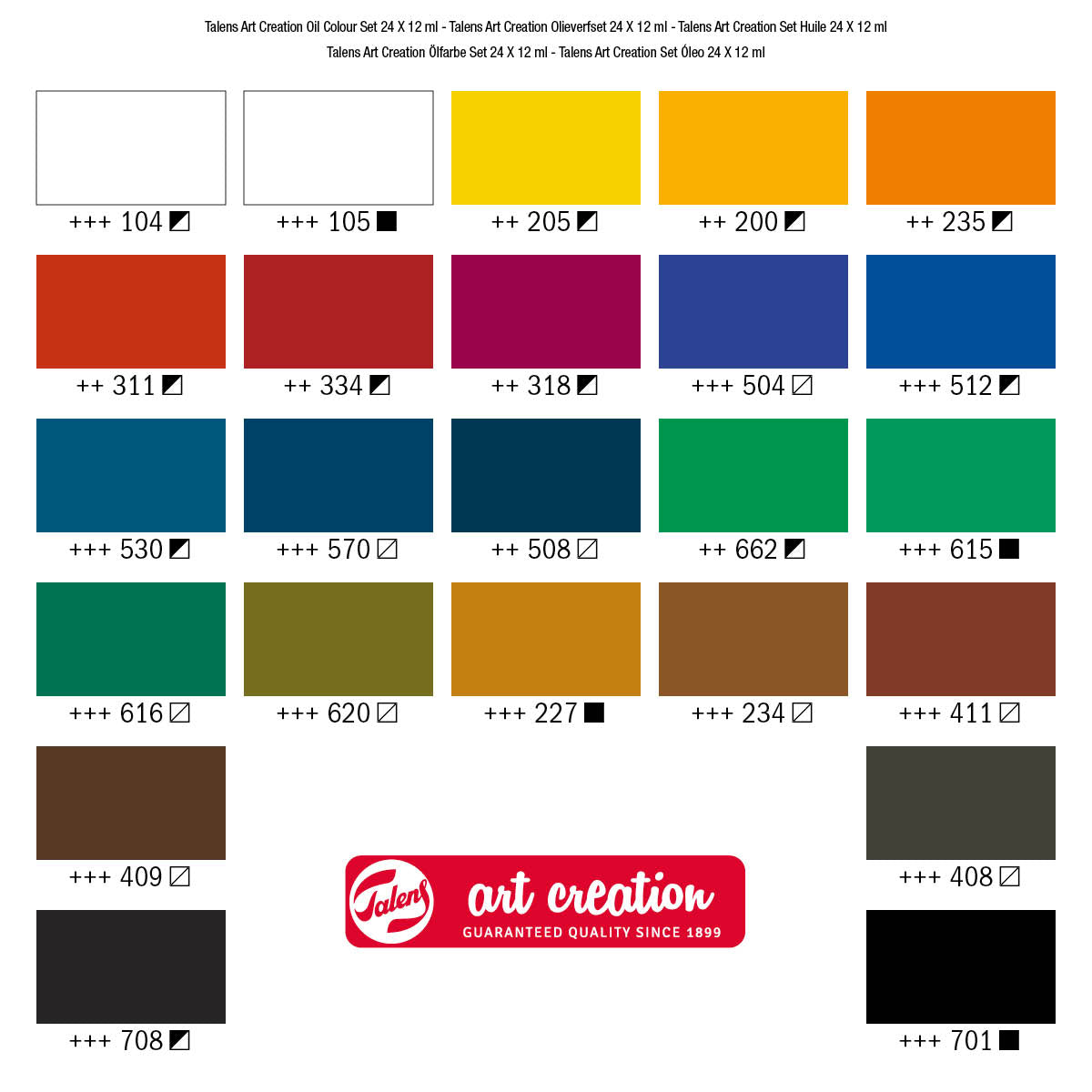 ROYAL TALENS Art Creation Ölfarben-Set 24 x 12 ml