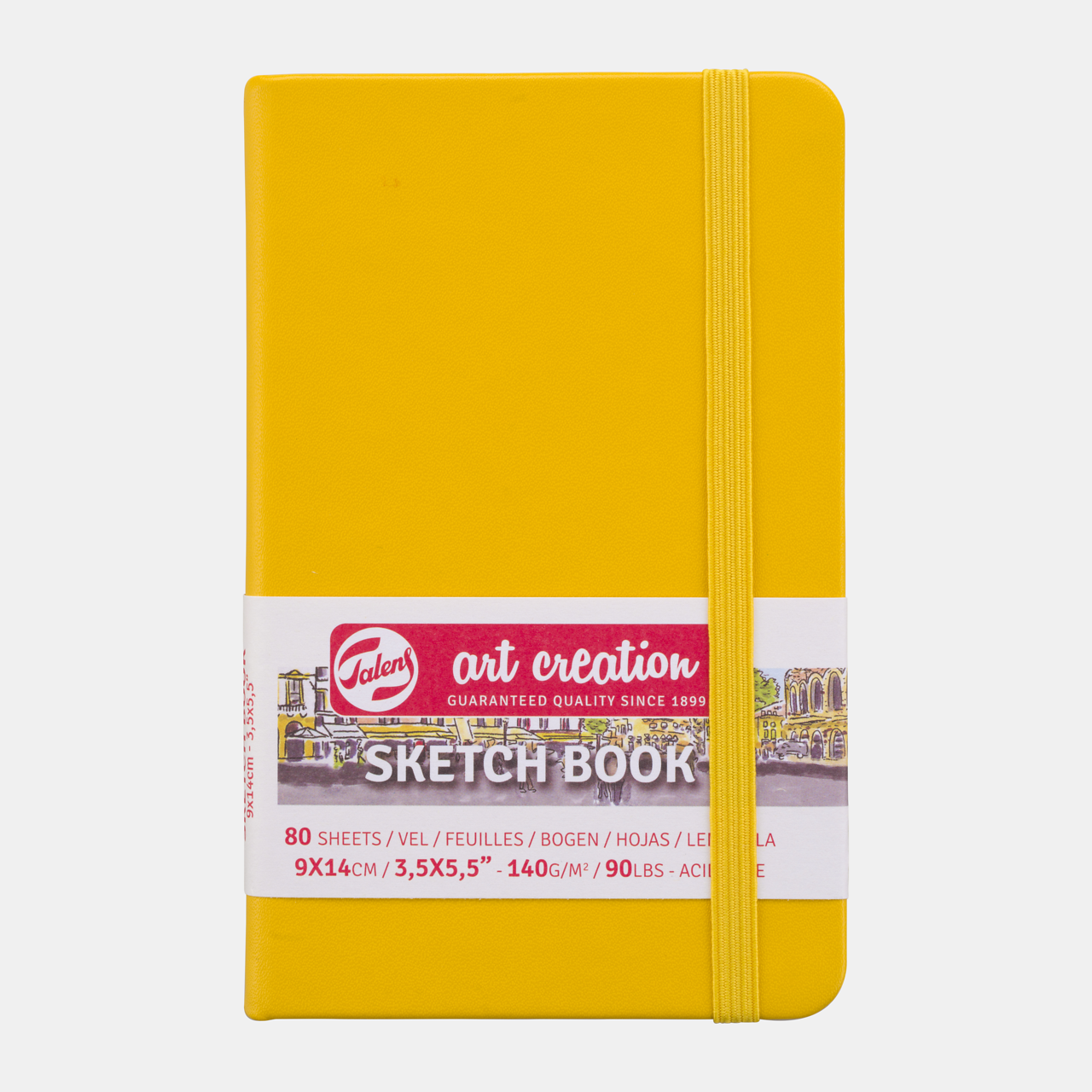Talens Art Creation Skizzenbuch Golden Yellow 9 x 14 cm, 140 g, 80 Blatt - Hardcover
