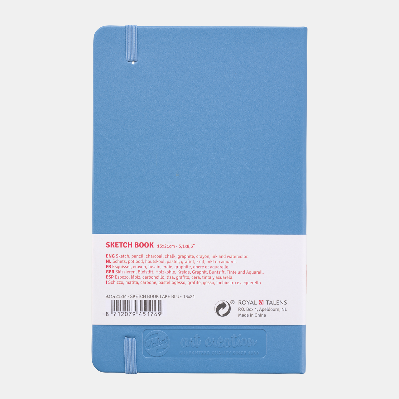 Skizzenbuch ROYAL TALENS Art Creation Light Blue 13 x 21 cm 140 g - 80 Blatt