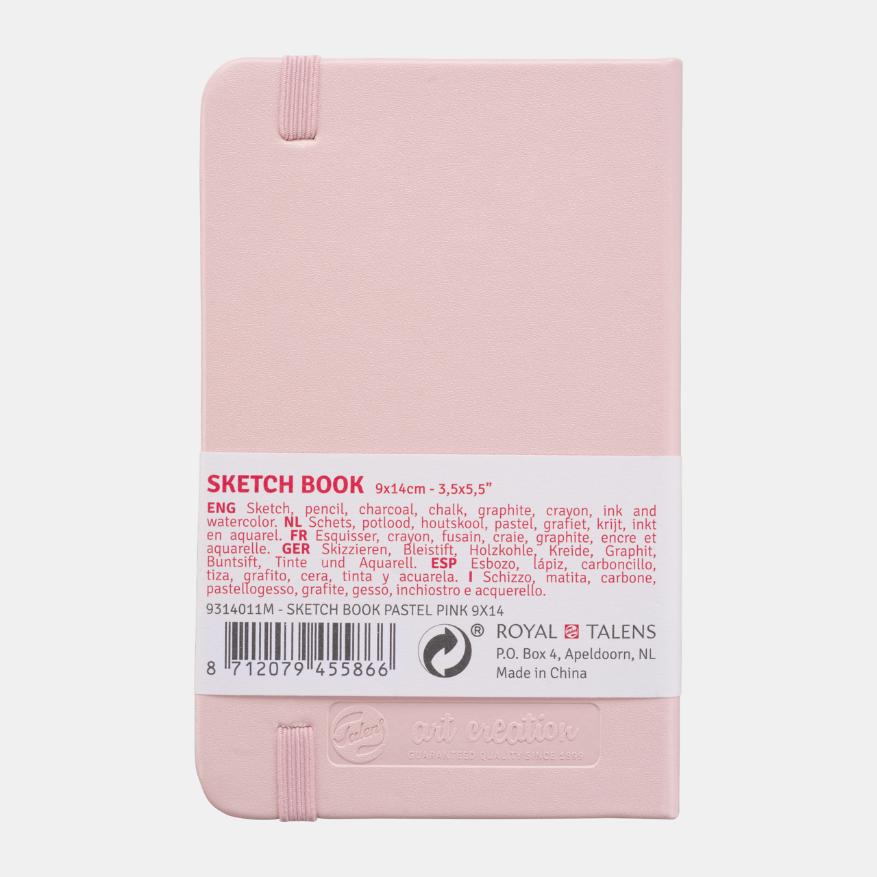 Skizzenbuch ROYAL TALENS Art Creation Pastel Pink 9 x 14 cm, 140 g, 90 Blatt, Hardcover