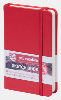 ROYAL TALENS Skizzenbuch Talens Art Creation Red 9 x 14 cm 140 g 80 Blatt Hardcover
