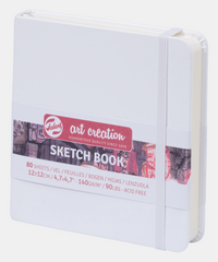 ROYAL TALENS Art Creation Skizzenbuch Weiß 12 x 12 cm, 140 g/m², 80 Blatt, Hardcover