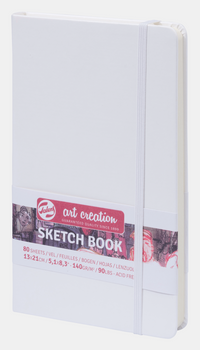Skizzenbuch Talens Art Creation White 13 x 21 cm, 140 g, 80 Blatt, Hardcover