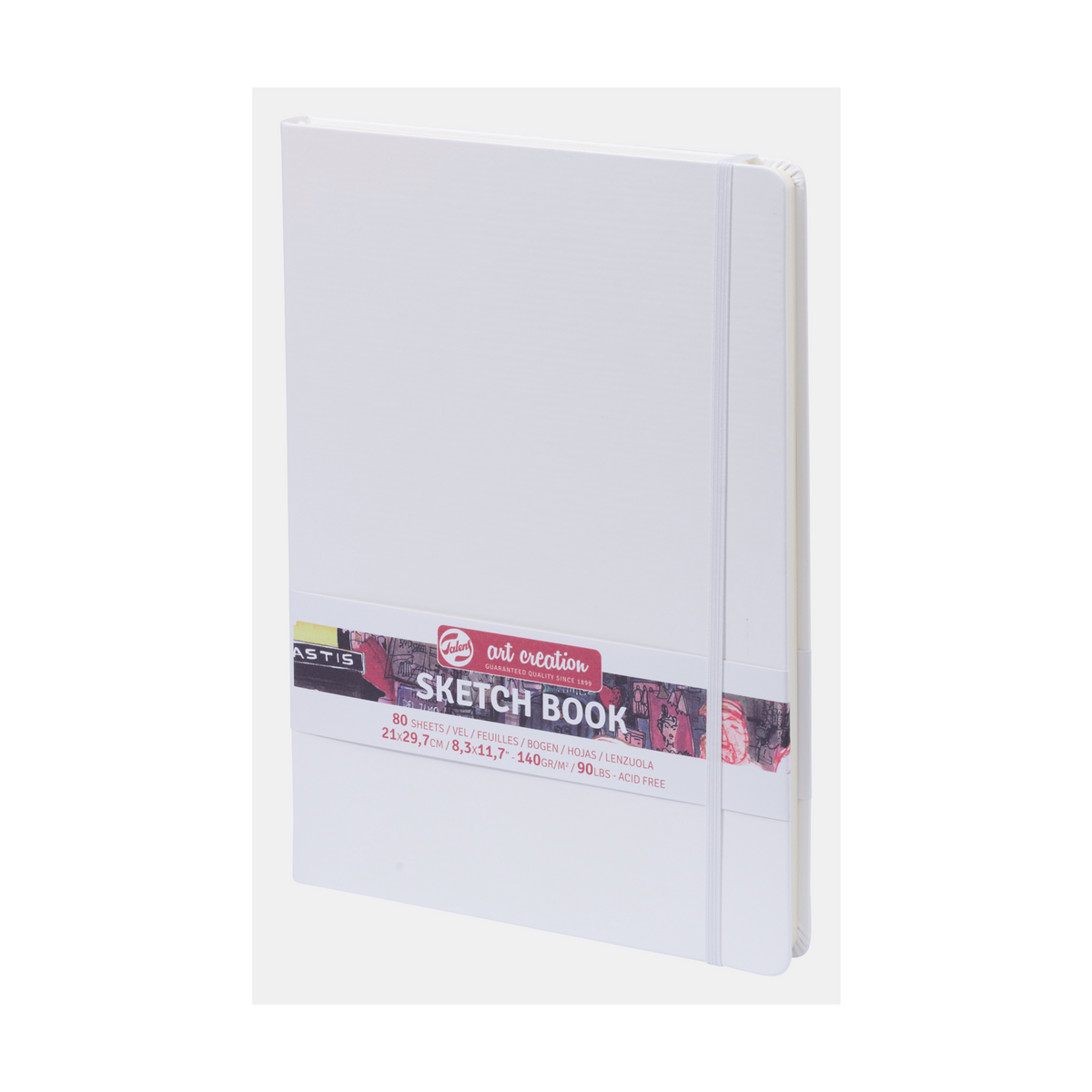 TALENS Skizzenblock Art Creation weiß 21 x 30 cm, 140 g – 80 Blatt