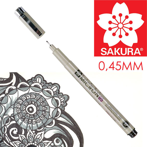 SAKURA Pigma Micron Fineliner BLACK | verschiedene Strichstärken | 05 - 0.45 mm