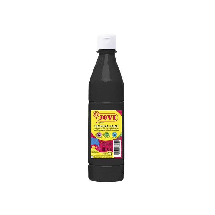 JOVI Flüssige Temperafarbe 250 ml – verschiedene Farben zur Auswahl | schwarz