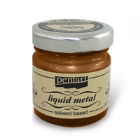 PENTART Flüssigmetall 30 ml zum Veredeln von Projekten mit metallisch glänzenden Akzenten.