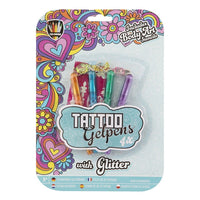Metallic Tattoo-Gelstifte 4er-Set mit Schablonen – Set 2