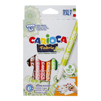 Textilmarker Carioca, feine Spitze, 10 Stk., Farbmix