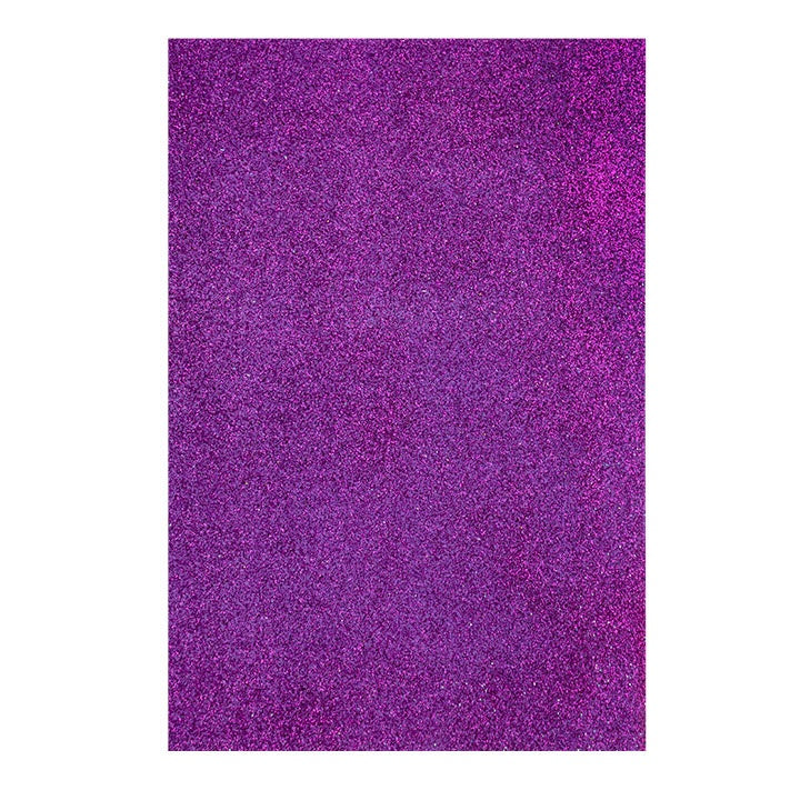 Selbstklebende Glitzer-Moosgummi-Platte EVA 20x30 cm – 16471 Purpur