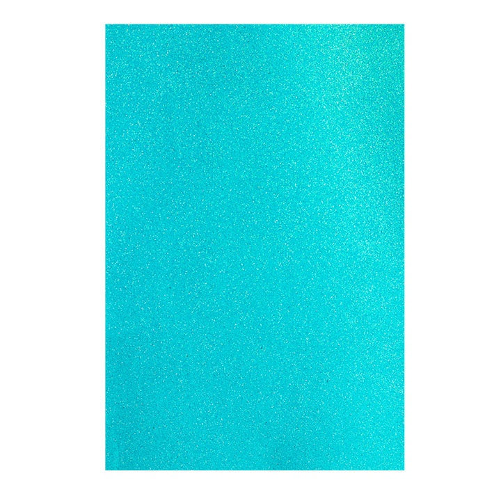 Selbstklebende Glitzer-Moosgummi-Platte EVA 20x30 cm – 18671 Türkis-Blau