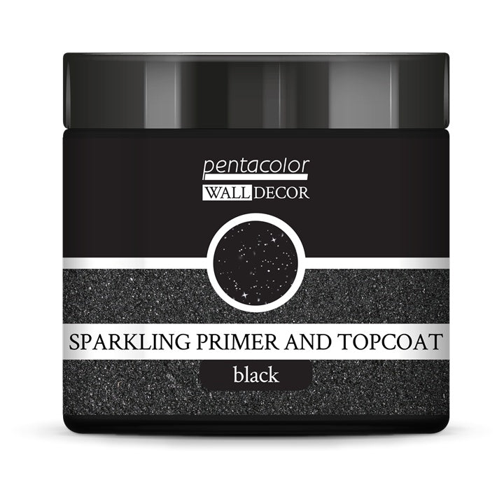Glitzernde Wall Decor Grundierung und Effektfarbe Pentart Schwarz | verschiedene Größen | 500 ml