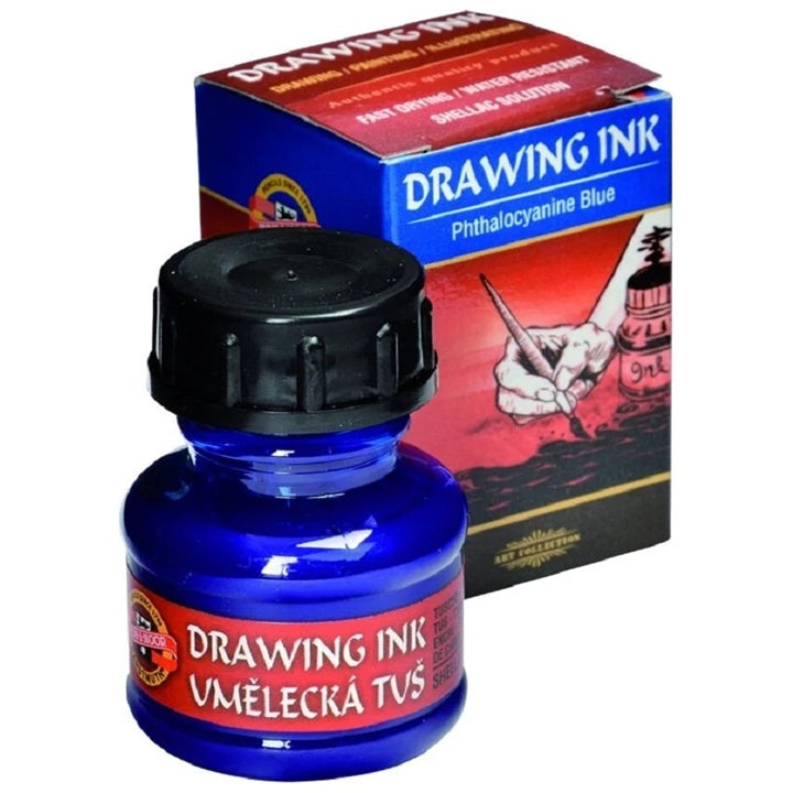 KOH-I-NOOR Künstlertusche, 20 g – 2400 Phthalocyanine Blau
