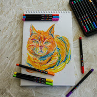 Posca KPA-100 24C Wachspastelle, Set, Farbmix