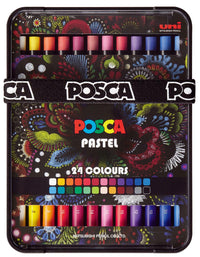 Posca KPA-100 24C Wachspastelle, Set, Farbmix