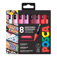 Posca Marker-Set PC-5M, LOVE, 1,8 - 2,5 mm, warme Töne (8 Stk.)