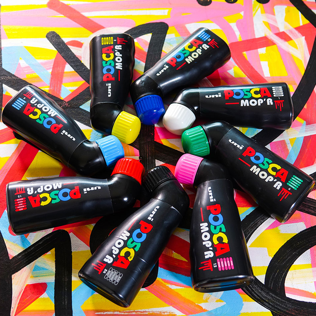 Posca PCM-22 8C MOP´R Marker-Set, 3 – 19 mm, Farbmix (8 Stk.)