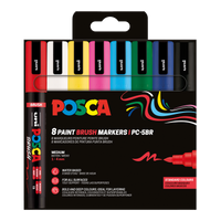 Posca Marker-Set PC-5BR, 1 – 4 mm, Grundfarben – 8 Stk.