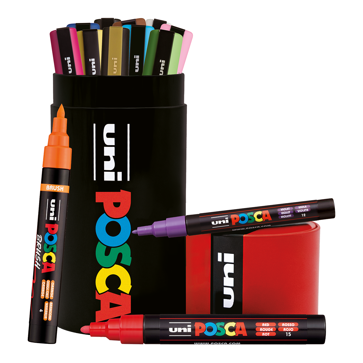 Posca Kombi-Markerset in der Metalldose – 13-tlg. (PC-3M, PC-5M, PC-5BR)