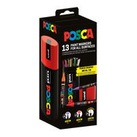 Posca Kombi-Markerset in der Metalldose – 13-tlg. (PC-3M, PC-5M, PC-5BR)