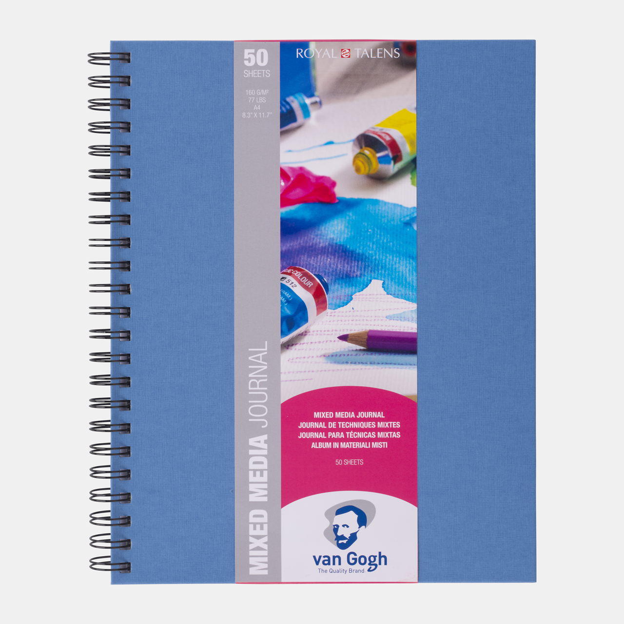 ROYAL TALENS Van Gogh Mix Media Block 160 g/m² 50 Blatt A4 kopfgeleimt