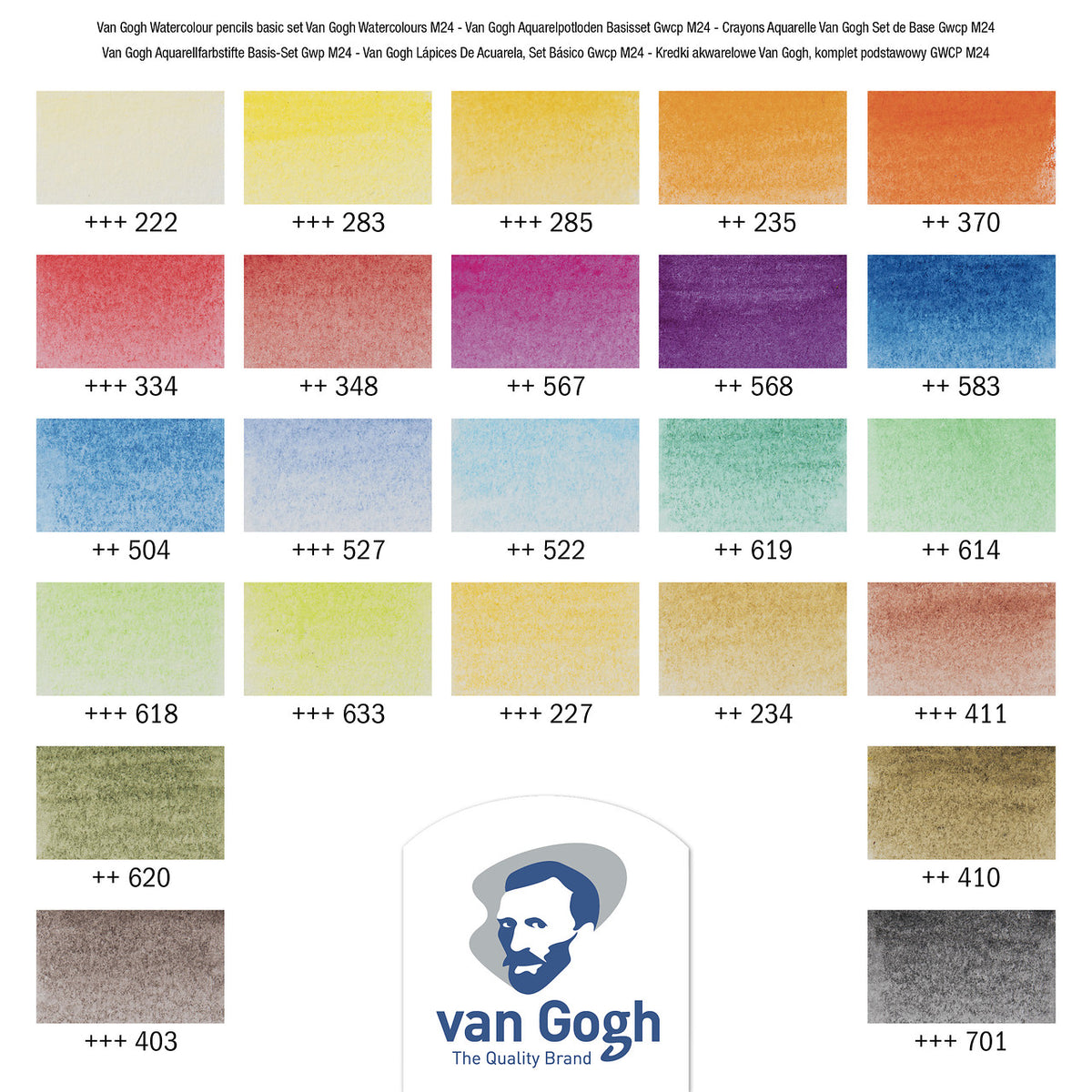 ROYAL TALENS Van Gogh Aquarellfarbstifte Set 24 Stk.