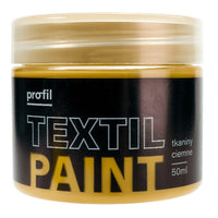 Profil Metallic-Stoffmalfarbe für dunkle Textilien 50 ml – Gold