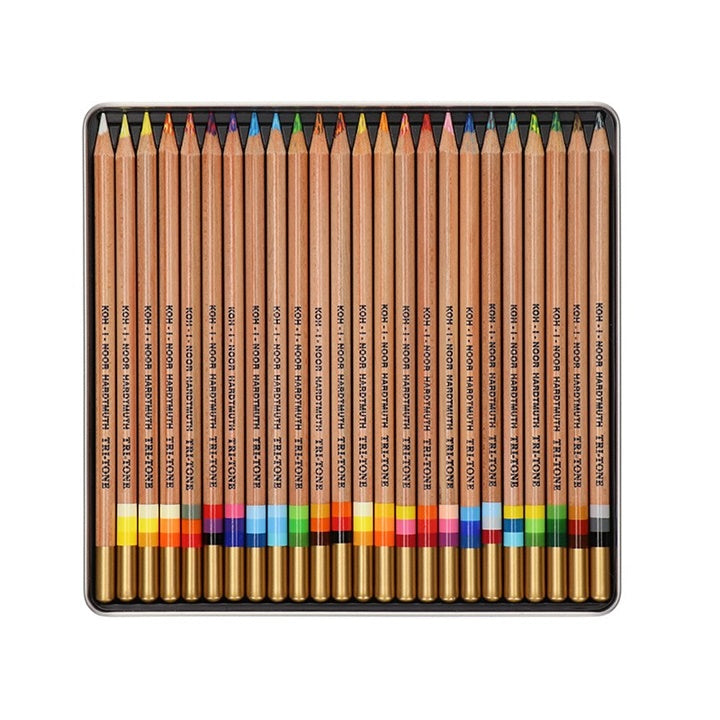 TRI-TONE Mehrfarbige Buntstifte von KOH-I-NOOR | verschiedene Sets | 24 ks