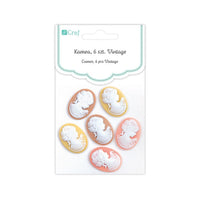 Set aus 6 Vintage Medaillons für Scrapbooking und DIY-Projekte | ARTMIE