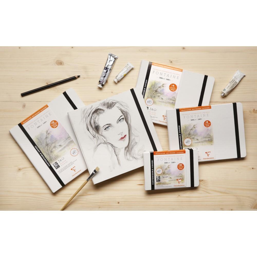 Clairefontaine Fontaine Aquarellbuch HP 300 g 24 Blatt Hardcover