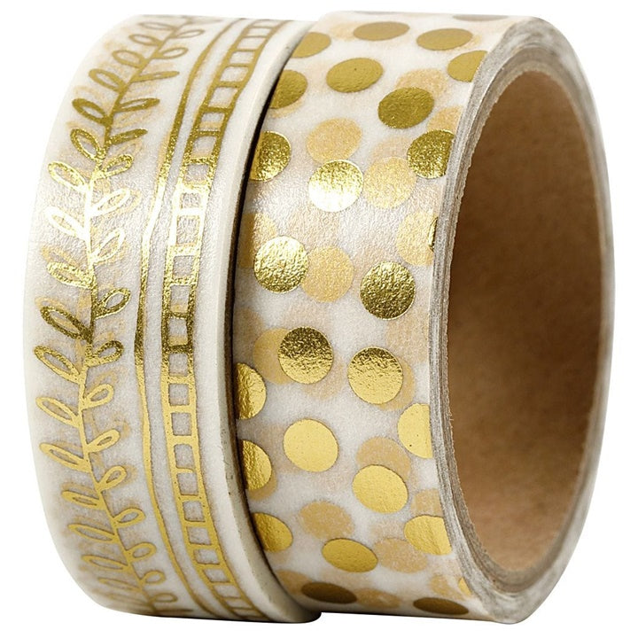 Washi Tape Set – 2 Rollen | verschiedene Motive | zlato