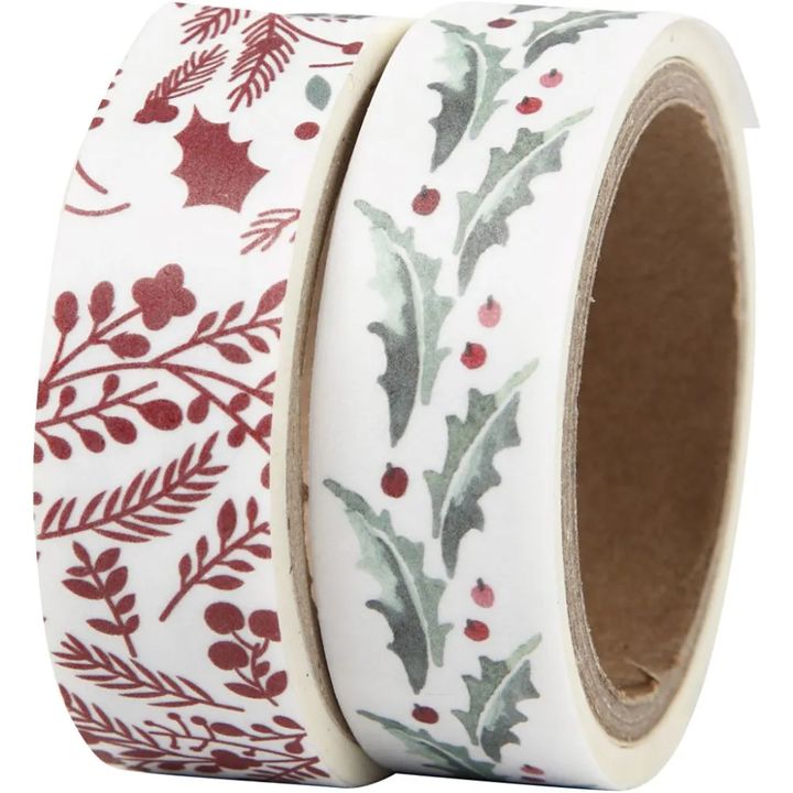 Washi-Tape-Set Holly and Branches mit weihnachtlichen Motiven | ARTMIE
