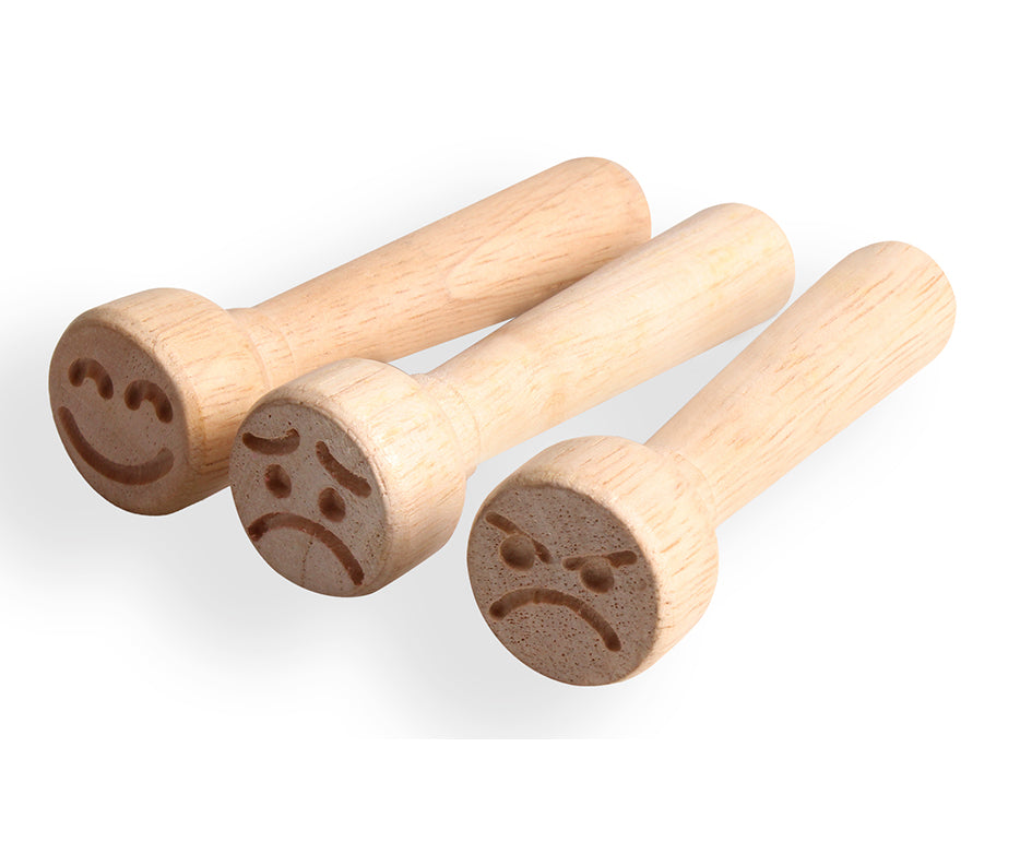 Weiche natürliche Knete Jovi My First 4 x 38 g + 3 Holzstempel Emotions