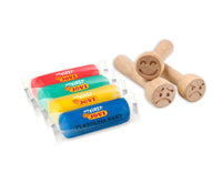 Weiche natürliche Knete Jovi My First 4 x 38 g + 3 Holzstempel Emotions