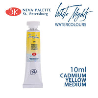 White Nights Aquarellfarbe 10 ml | verschiedene Farbtöne - Kadmiumgelb mittel