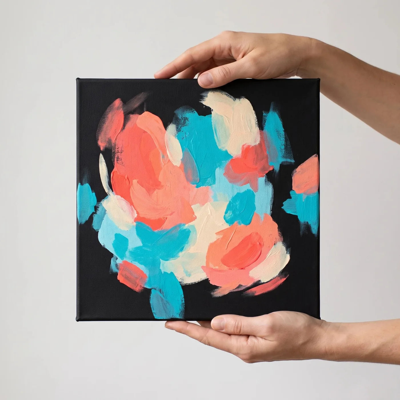 Acrylmalerei auf schwarzer PROFI ARTMIE Leinwand