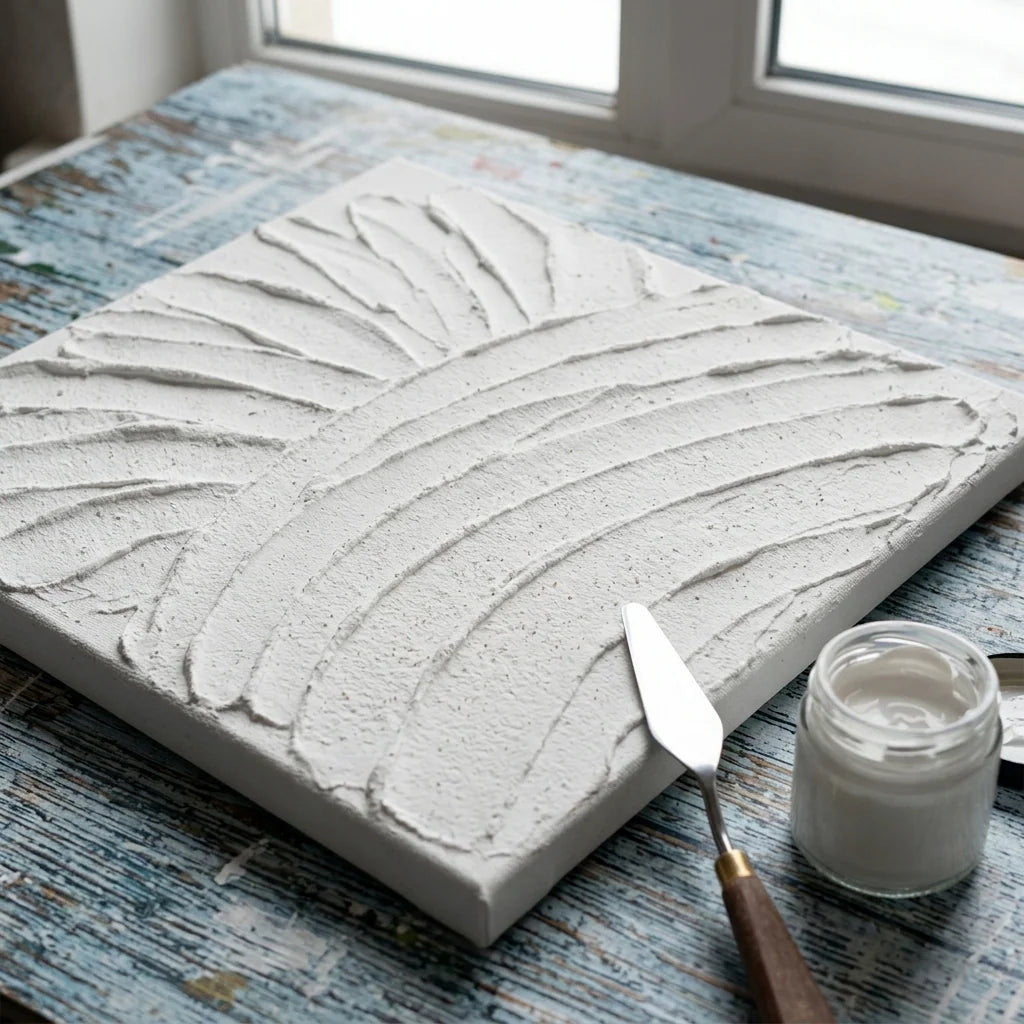 Strukturierter 3D-Hintergrund mit ARTMIE Paste — fertiger Untergrund für Acryl