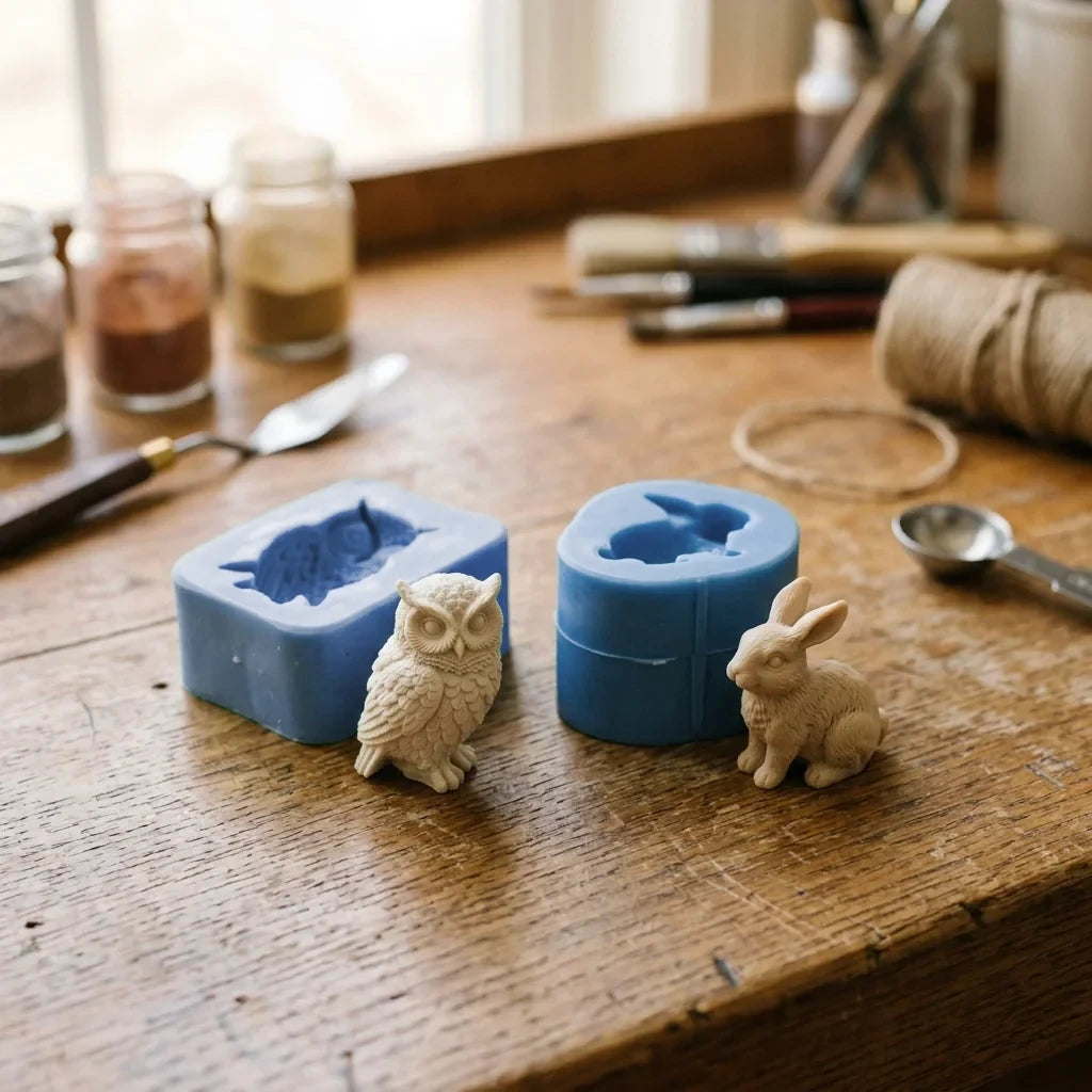 Figuren und Miniaturen, gegossen aus einer Silikonform