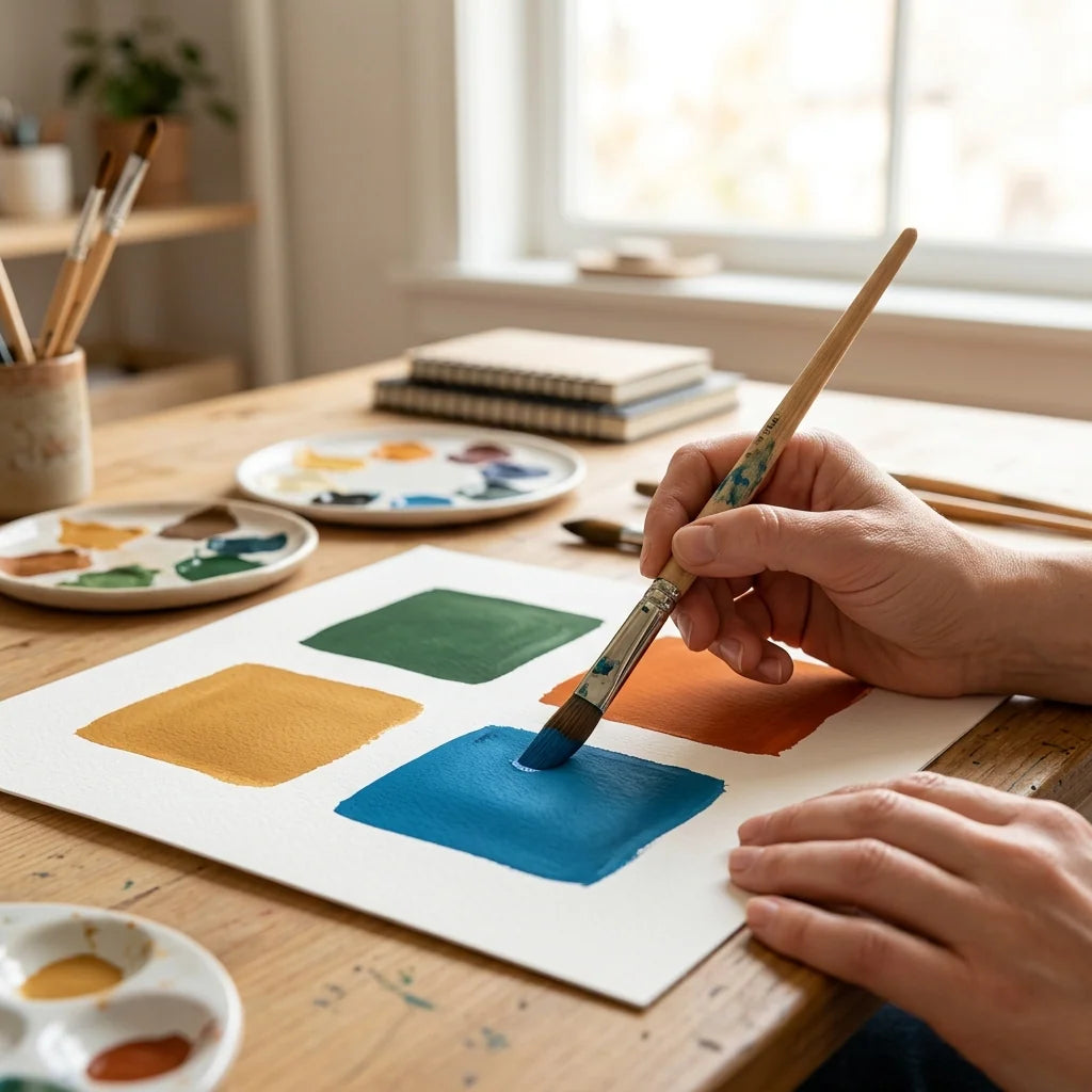 Flächigen Farbauftrag mit Gouache erzielen