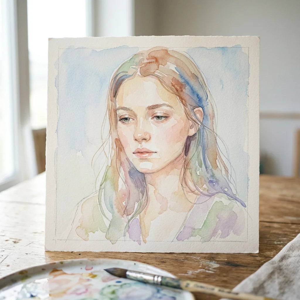 Aquarell-Illustration auf Papier