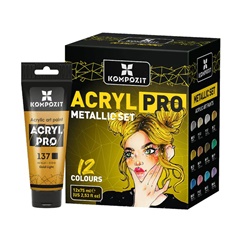 ACRYL PRO METALLIC-Acrylfarben-Set