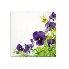 Decoupage-Servietten - Pansies Frame  - 1Stück