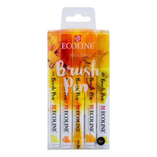 Aquarellstifte Ecoline Brush Pen Yellow | 5er Set | 5er Set