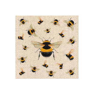 Decoupage-Servietten - Dancing Bees  - 1Stück