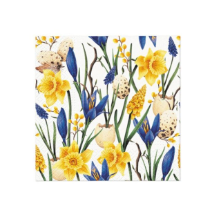 Decoupage-Servietten - Muscari with Daffodils  - 1Stück