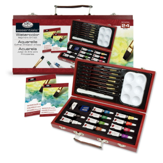 Holzkoffer Aquarell-Set -für Anfänger-