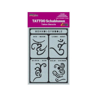 Selbstklebende Tattoo-Schablone Mehndi-Symbole